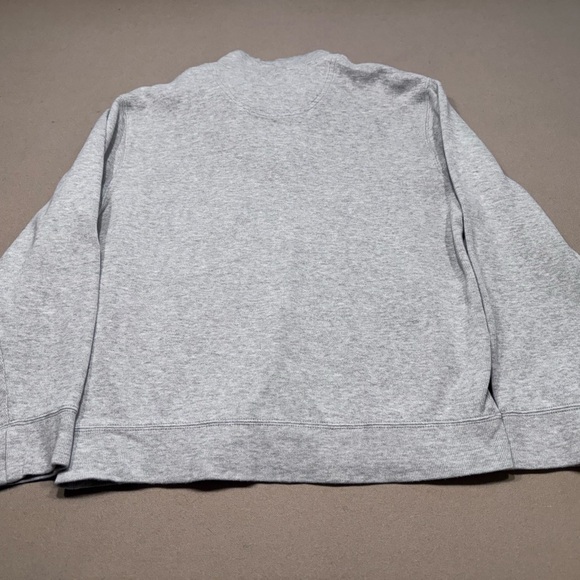 Lands' End Men's Light Gray Quarter Zip-Up Sweater - Picture 4 of 9